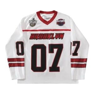 Manfinity Brooklynn NYC Bike Racing Jersey Men’s Size XL Red White & Blue Jersey